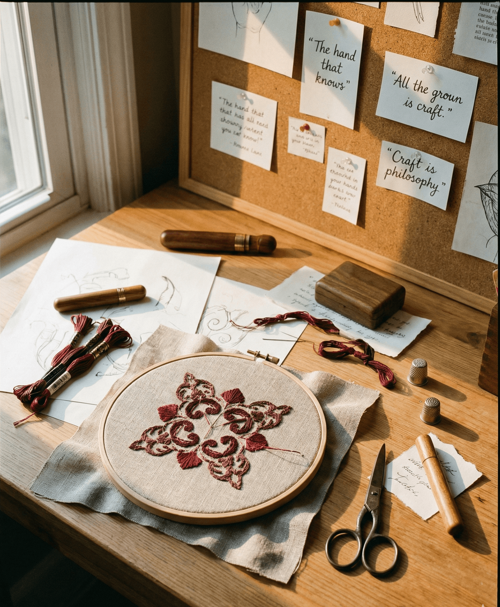 Recherche philosophique et broderie artisanale